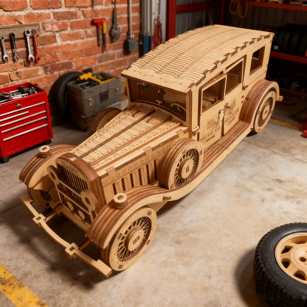 Vintage Car | 3D Wooden Puzzle Model with Exquisite Design | Engaging Fun for Teens and Adults 2