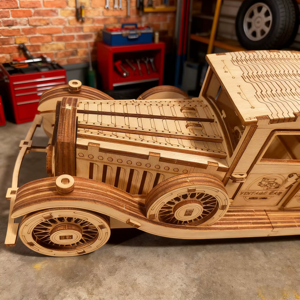 Vintage Car | 3D Wooden Puzzle Model with Exquisite Design | Engaging Fun for Teens and Adults 4
