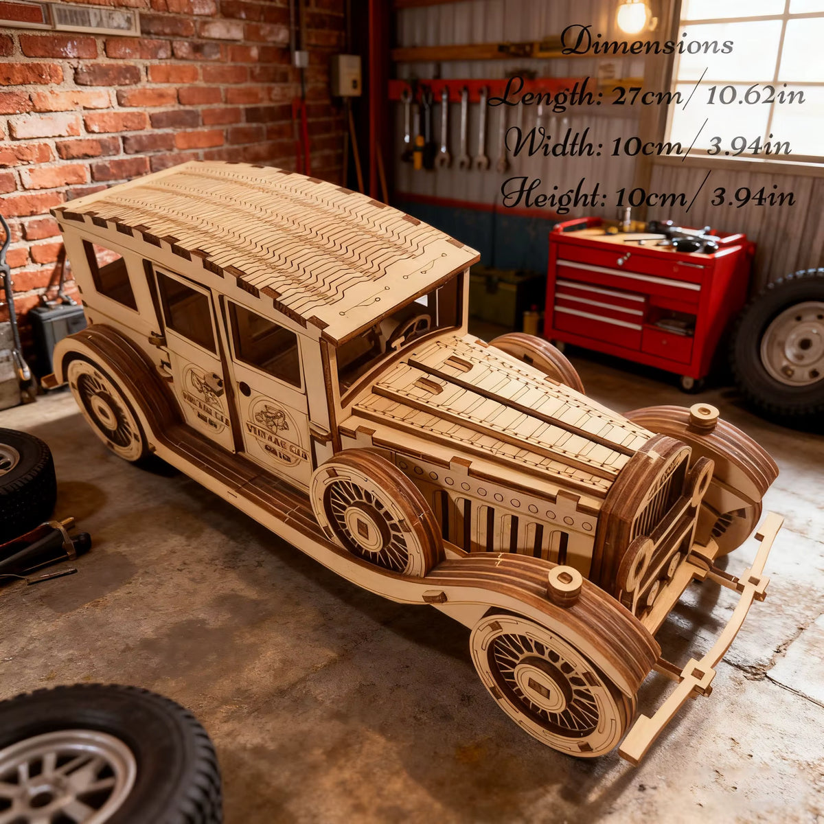Vintage Car | 3D Wooden Puzzle Model with Exquisite Design | Engaging Fun for Teens and Adults 5