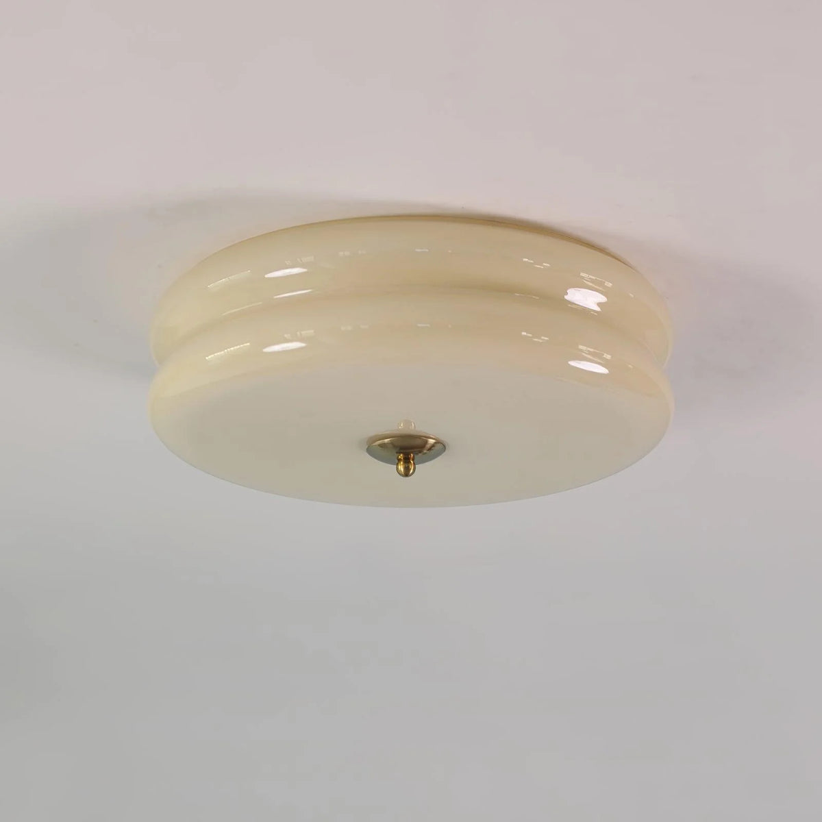 Vintage Flush Mount Ceiling Light with Elegant Glass Shade | Art Deco Design for Stylish Home Decor 11