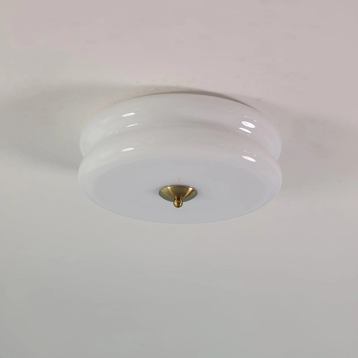 Vintage Flush Mount Ceiling Light with Elegant Glass Shade | Art Deco Design for Stylish Home Decor 9
