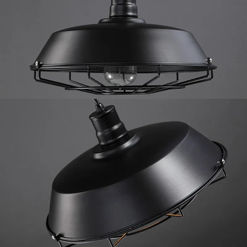 Vintage Loft | Black Pendant Light with Custom Finish | Industrial Hanging Lights for Kitchen and Home Decor 1
