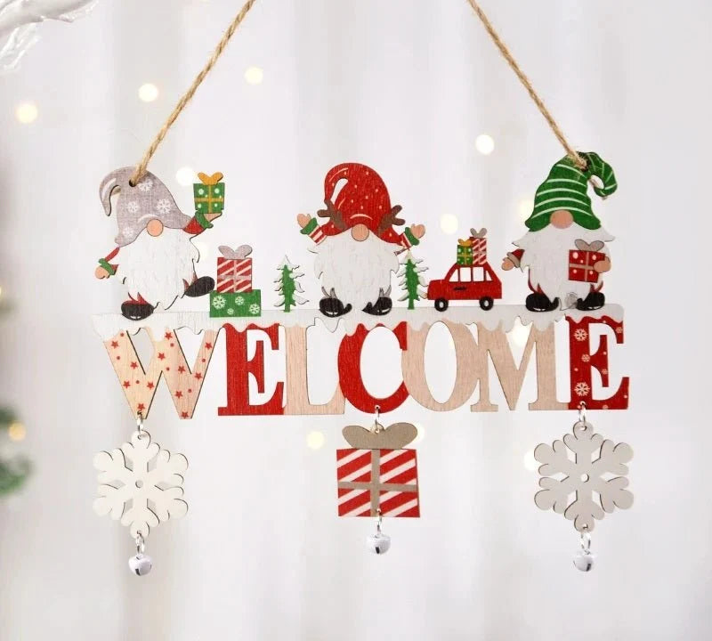 Wooden Hanging Ornaments Set with Vibrant Christmas Designs | Festive Decorations for Holiday Cheer 4