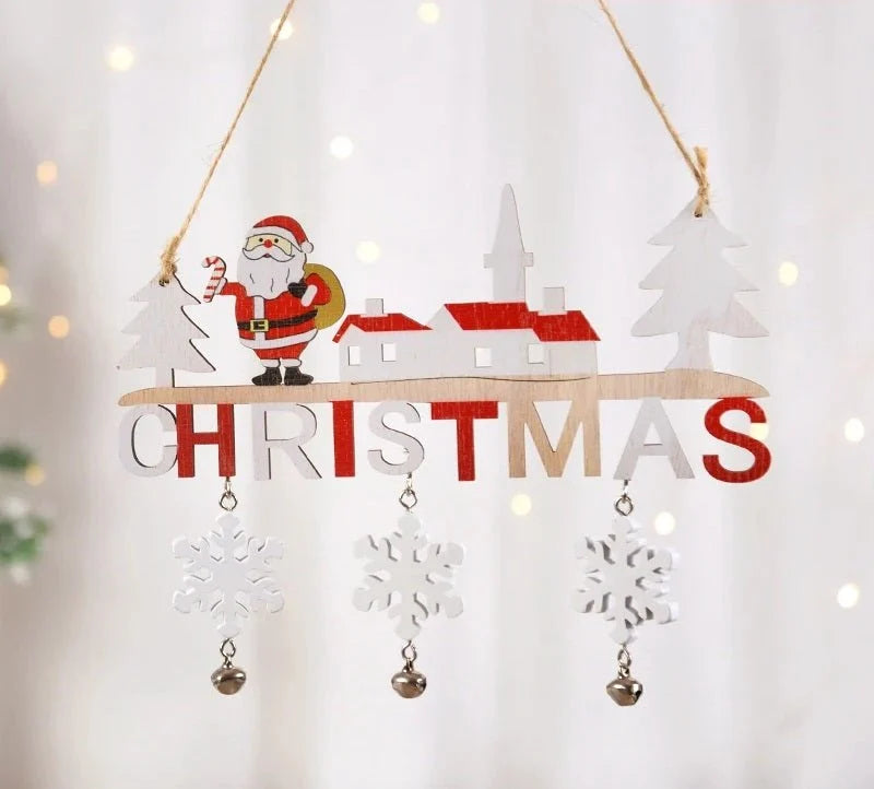 Wooden Hanging Ornaments Set with Vibrant Christmas Designs | Festive Decorations for Holiday Cheer 6