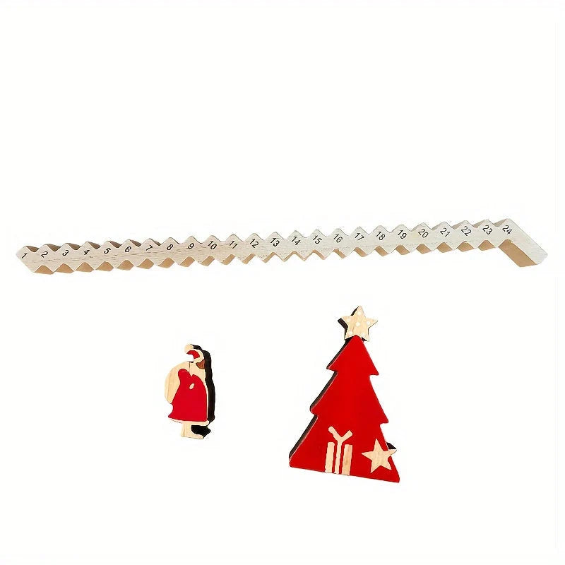 Wooden Santa Advent Calendar | Whimsical Design with 24 Drawers | Joyful Holiday Decor for Festive Countdown 5
