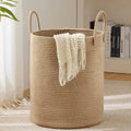 Woven Storage Basket | Large Cotton Rope Hamper with Sturdy Handles | Versatile Organization for Home Decor 0