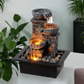 Zen Collection | Tabletop Water Fountain with LED Light for Tranquil Relaxation 0