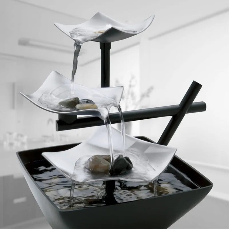 Zen Oasis | Indoor Water Fountain with Elegant Flowing Design | Tranquil Indoor Water Feature for Home and Office 5