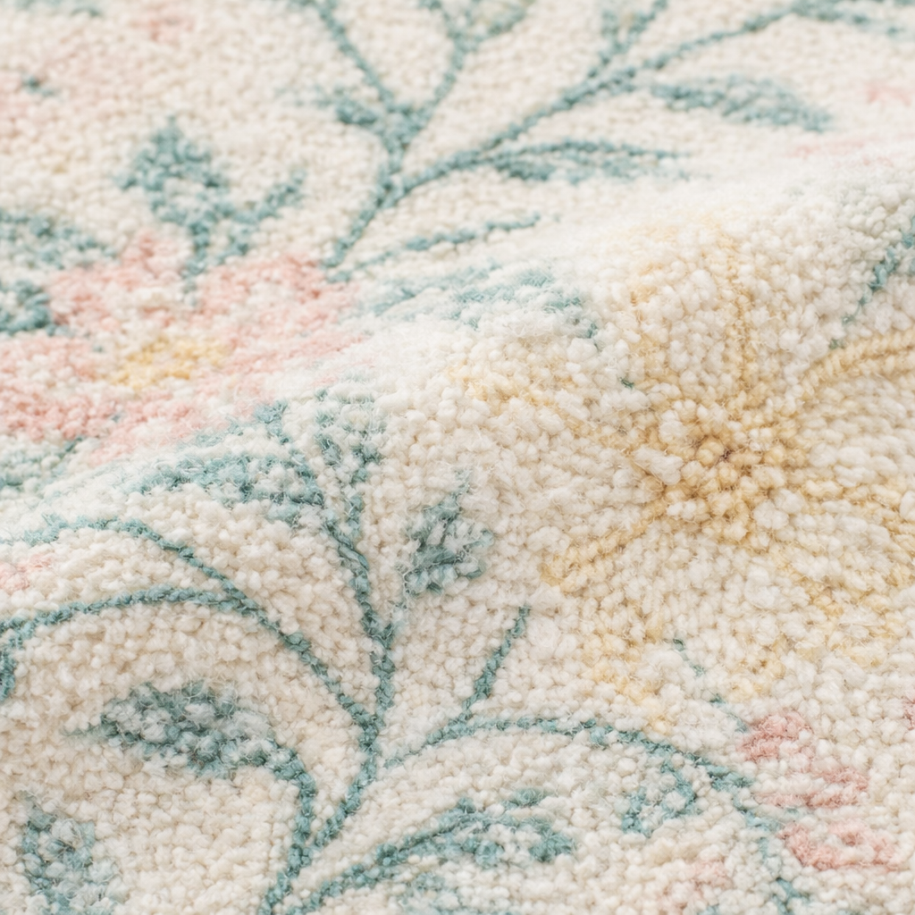 Florielle Vintage Botanical Washable Area Rug