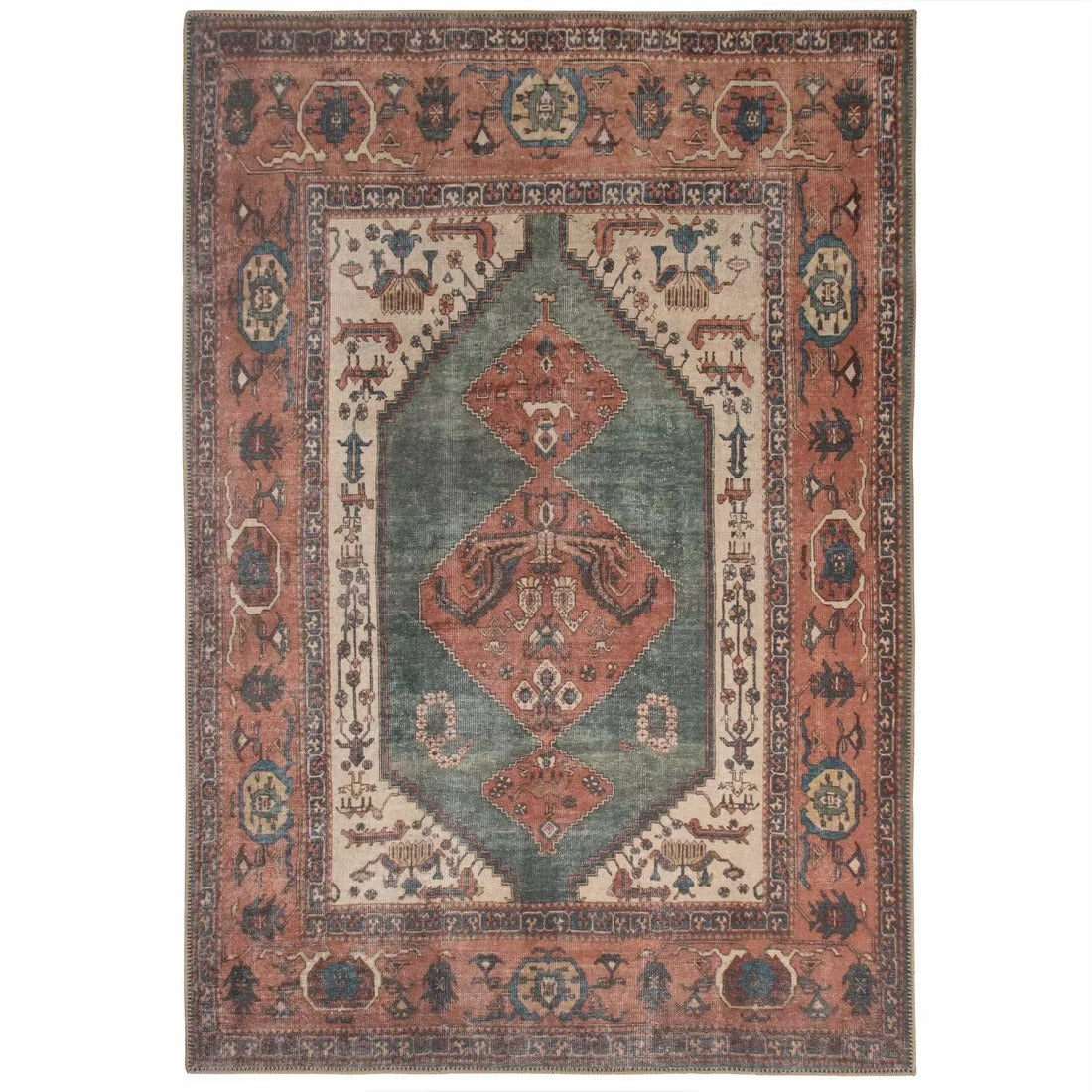 Anatari Vintage Turkish Medallion Area Rug