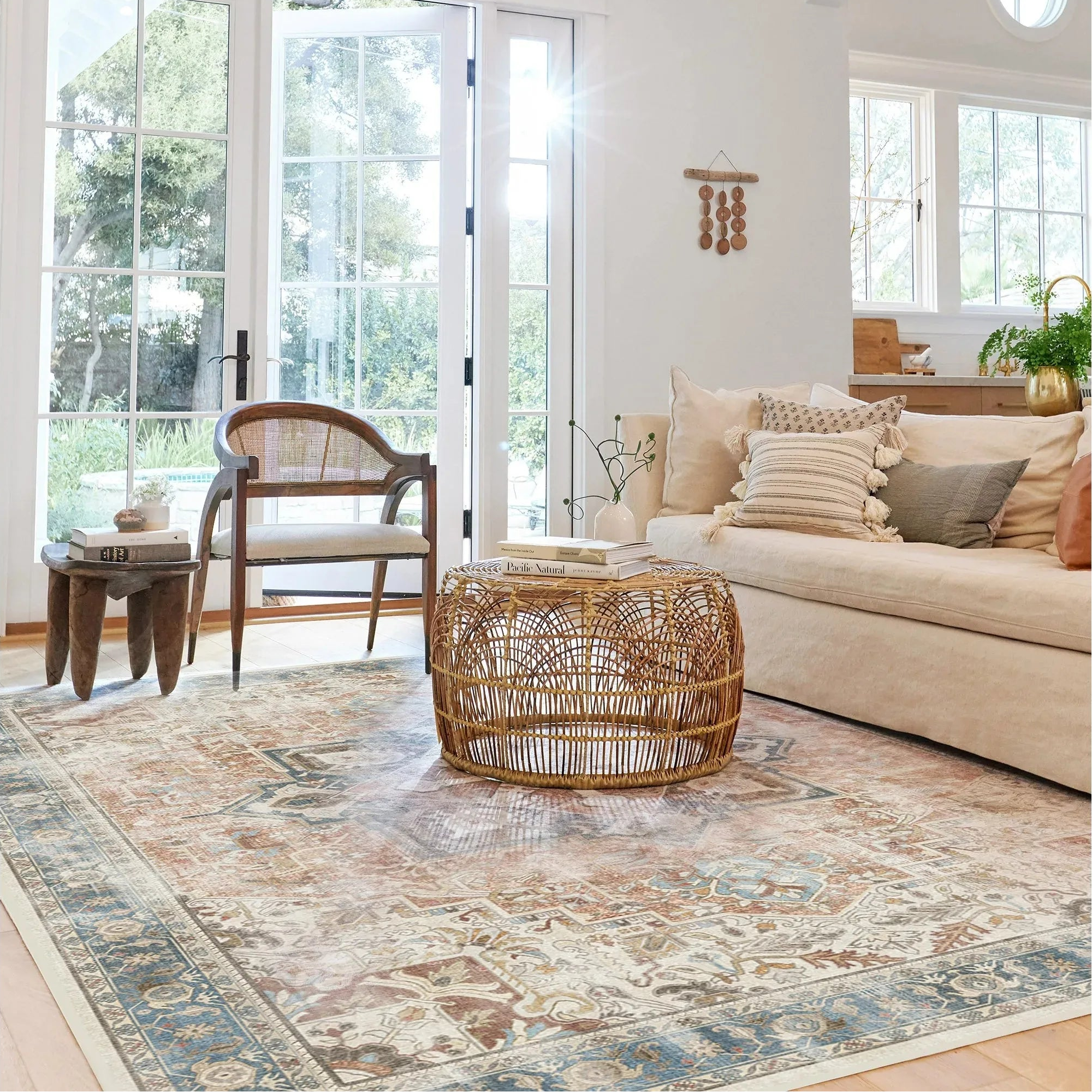 Anatolia Blue Persian Medallion Area Rug